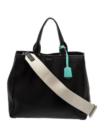 Pre-owned Tiffany & Co Leather Tote In Black