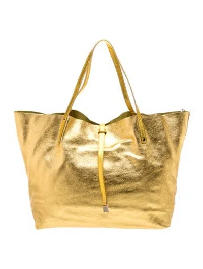 Pre-owned Tiffany & Co Leather Tote In Gold