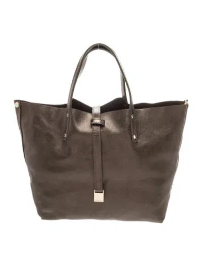 Pre-owned Tiffany & Co Leather Tote In Grey