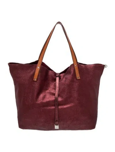 Pre-owned Tiffany & Co Leather Tote In Metallic/red
