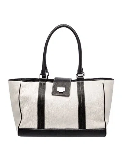Pre-owned Tiffany & Co Leather Tote In Neutral
