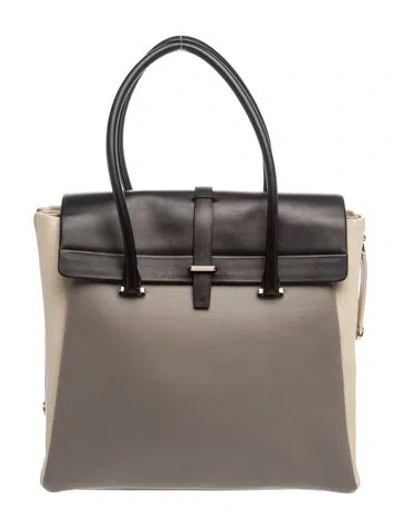 Pre-owned Tiffany & Co Leather Tote In Neutrals