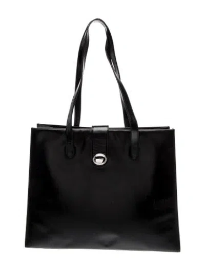 Pre-owned Tiffany & Co Leather Tote Vintage In Black