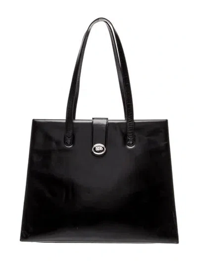 Pre-owned Tiffany & Co Leather Tote Vintage In Black