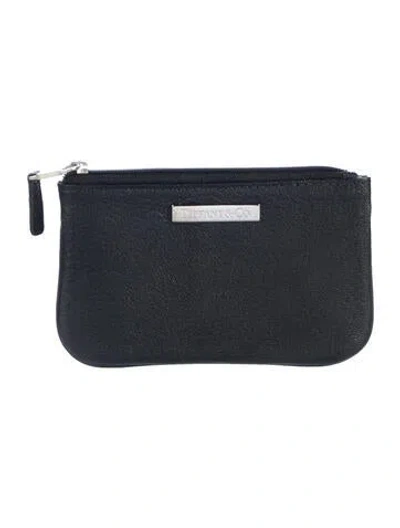 Pre-owned Tiffany & Co Leather Wallet In Black