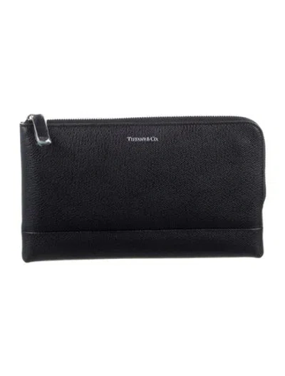 Pre-owned Tiffany & Co Leather Wallet In Black