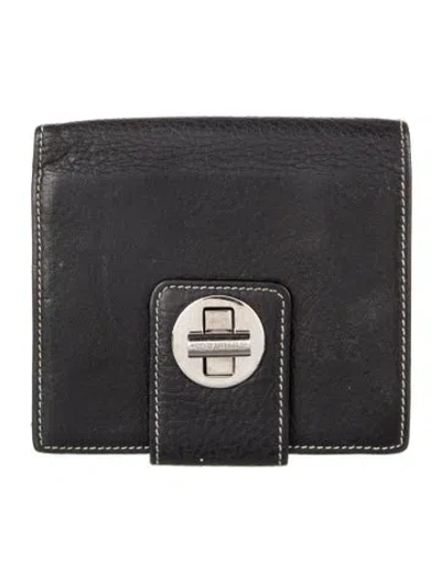Pre-owned Tiffany & Co Leather Wallet In Black