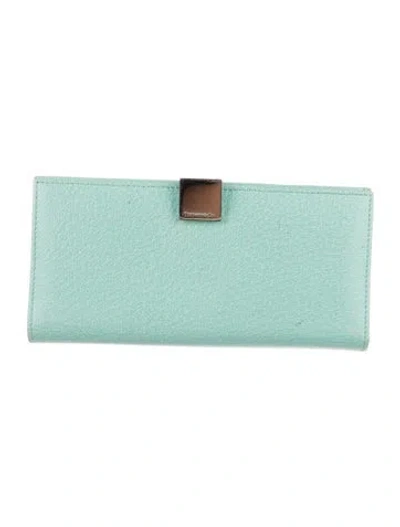 Pre-owned Tiffany & Co Leather Wallet In Blue