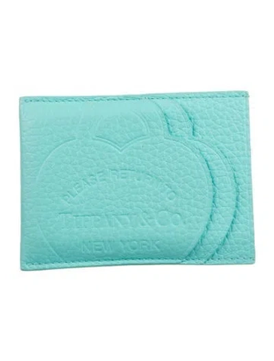 Pre-owned Tiffany & Co Leather Wallet In Blue