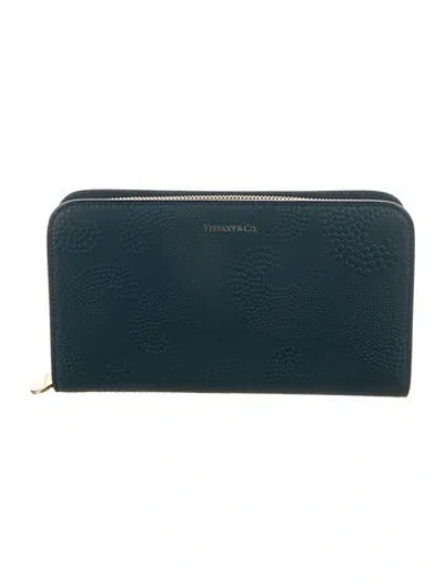 Pre-owned Tiffany & Co Leather Wallet In Blue