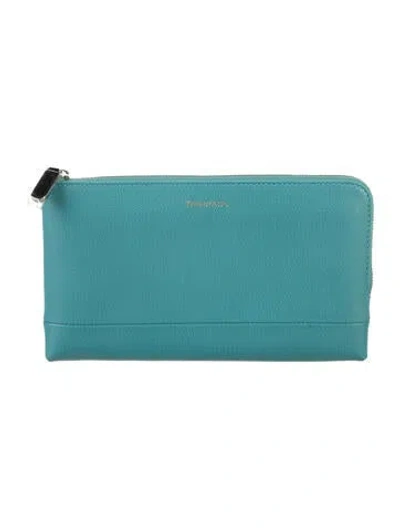 Pre-owned Tiffany & Co Leather Wallet In Blue