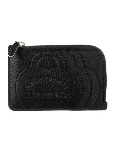 Pre-owned Tiffany & Co Leather Wallet W/ Tags In Black