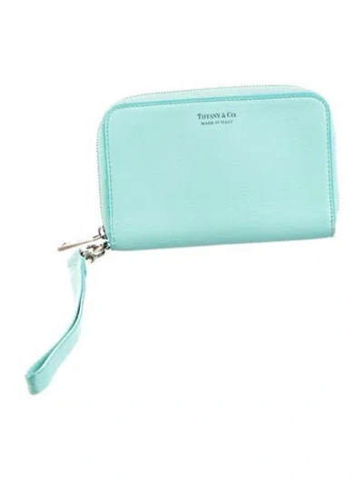 Pre-owned Tiffany & Co Leather Wristlet In Blue