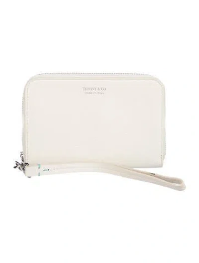 Pre-owned Tiffany & Co Leather Wristlet In White