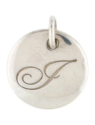 Pre-owned Tiffany & Co Letter 'j' Round Charm, 0.5" In Multi