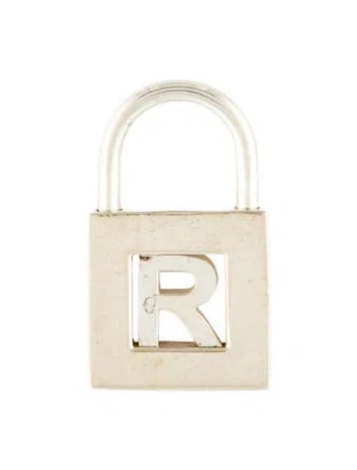 Pre-owned Tiffany & Co Letter "r" Lock Charm Pendant In Multi