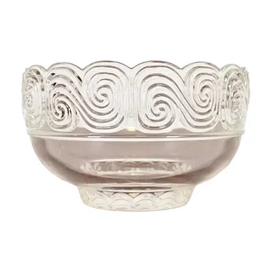 Pre-owned Tiffany & Co . "louis Comfort Tiffany Collection" Art Deco Cut Crystal Bowl In Sand