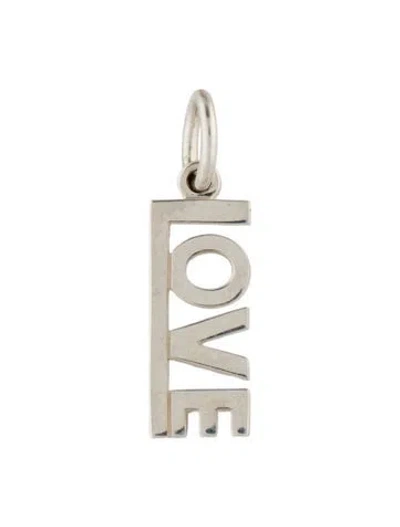 Pre-owned Tiffany & Co Love Charm Pendant, 0.25" In Multi