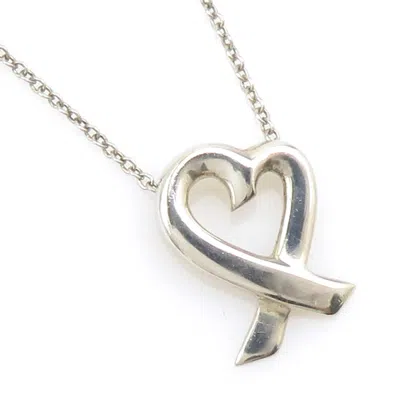 Pre-owned Tiffany & Co Loving Heart 950 Necklace () In Silver