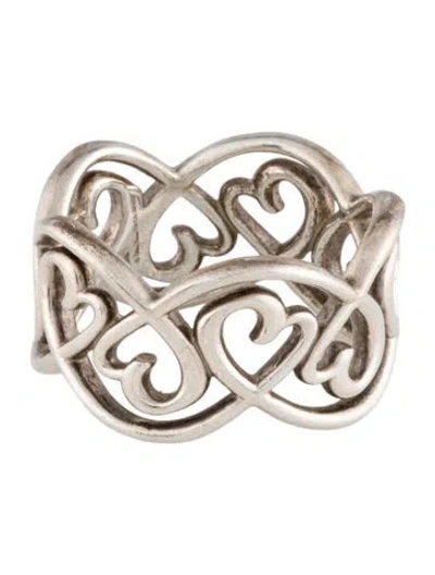 Pre-owned Tiffany & Co Loving Heart Band Ring In Multi
