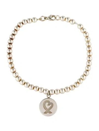 Pre-owned Tiffany & Co Loving Heart Bead Bracelet, 6.5", 6.5" In Multi