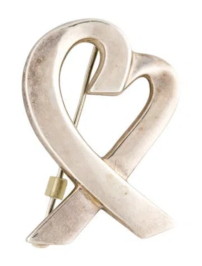 Pre-owned Tiffany & Co Loving Heart Brooch Pin In Multi