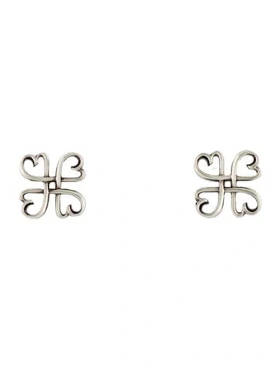 Pre-owned Tiffany & Co Loving Heart Clover Stud Earrings In Multi