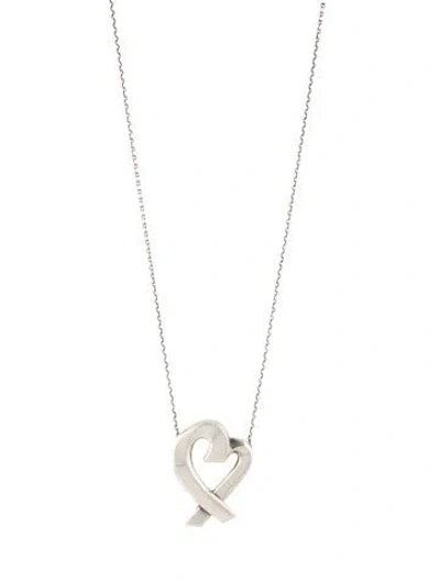 Pre-owned Tiffany & Co Loving Heart Pendant Necklace, 20.25" In Multi