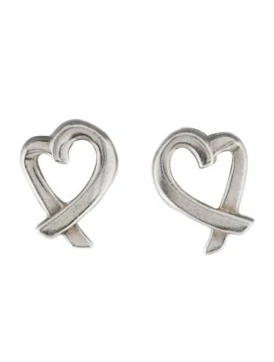 Pre-owned Tiffany & Co Loving Heart Stud Earrings In Multi