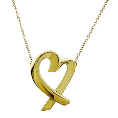 Pre-owned Tiffany & Co Loving Heart Yellow (18k) Necklace () In Gold