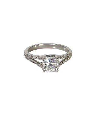 Tiffany & Co . Lucida 0.12 Ct. Tw. Diamond Engagement Ring (authentic Pre-  Loved) In Blue