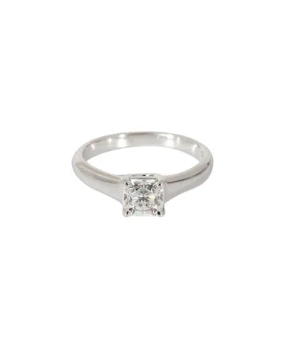 Tiffany & Co . Lucida Platinum Diamond Engagement Ring (authentic Pre-loved) In Metallic
