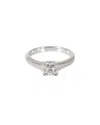 Tiffany & Co . Lucida Platinum Diamond Engagement Ring (authentic Pre-loved) In Metallic