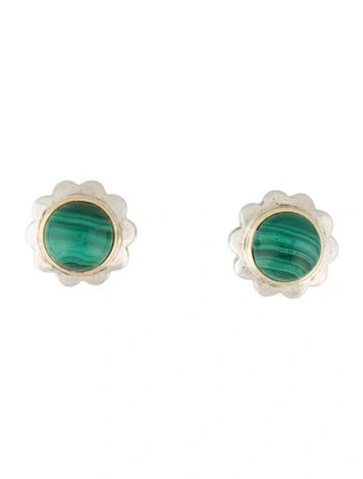 Pre-owned Tiffany & Co Malachite Clip-on Earrings In Multi
