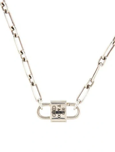 Pre-owned Tiffany & Co Medium Double Lock Necklace, 16" In Multi