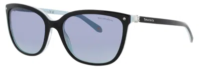 Tiffany & Co . Men's Acetate Cat-eye Sunglasses 55-17-140 In 81939s - Black / Gradient Tiffany Blue