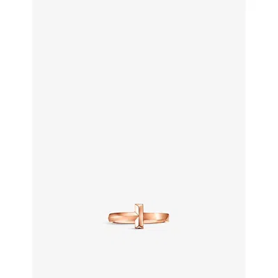 Tiffany & Co Mens 18k Rose Gold Tiffany T T1 Narrow 18ct Rose-gold Ring