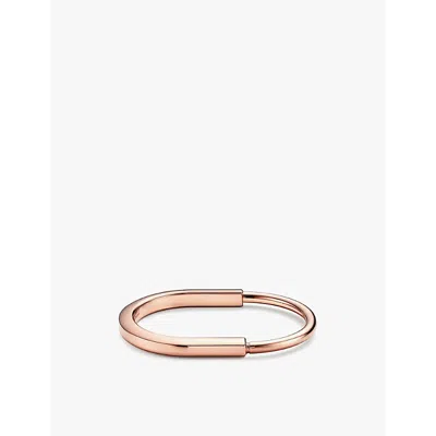 Tiffany & Co Mens Rose Gold Lock 18ct Rose-gold Bangle Bracelet