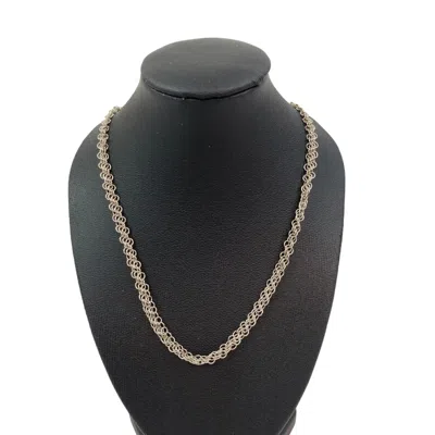Pre-owned Tiffany & Co Mesh 925 Necklace () In Silver