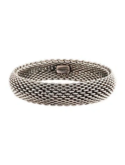 Pre-owned Tiffany & Co Mesh Bangle Bracelet, 7.75" In Multi