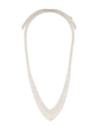 Pre-owned Tiffany & Co Mesh Bib Collar Necklace, 27" In Multi