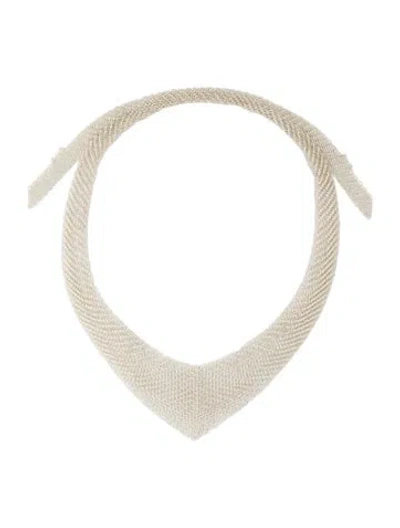 Pre-owned Tiffany & Co Mesh Bib Necklace, 25.5" In Multi