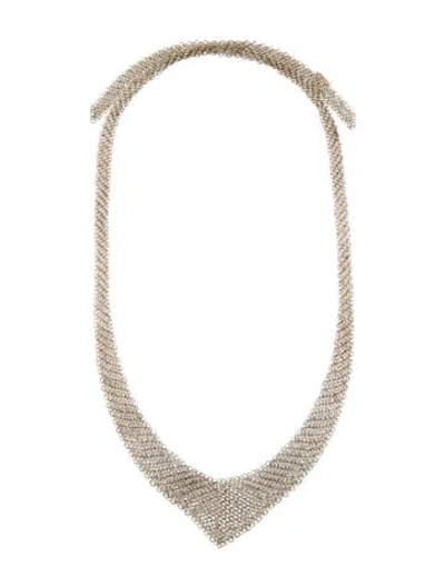 Pre-owned Tiffany & Co Mesh Bib Necklace, 26" In Multi