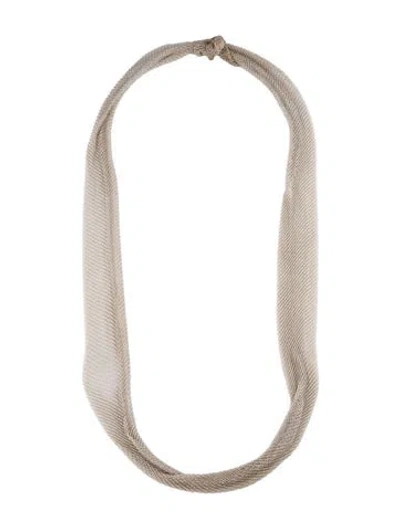 Pre-owned Tiffany & Co Mesh Scarf Necklace, 37" In Multicolor