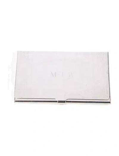 Pre-owned Tiffany & Co Metal Card Holder In Silver