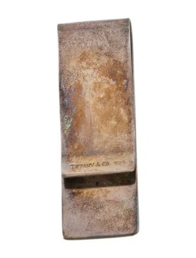 Pre-owned Tiffany & Co Metal Engraved Money Clip In Metallic/silver