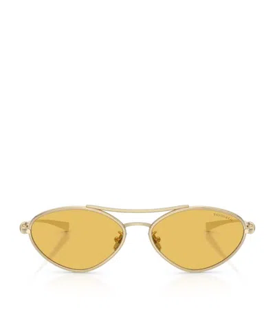 Tiffany & Co . Metal Irregular Tf3117 Sunglasses In Gray