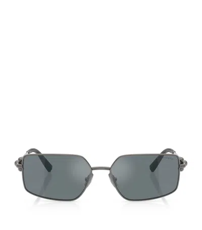 Tiffany & Co Metal Rectangular Tf3111 Sunglasses In Grey