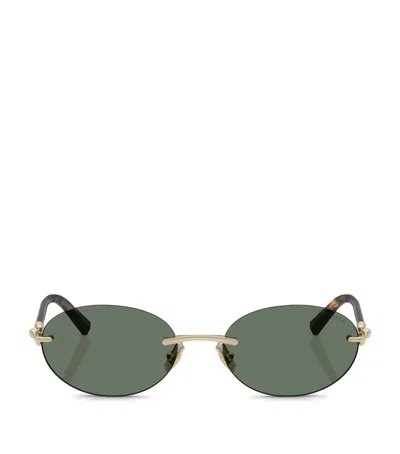 Tiffany & Co . Metal Tf3104d Oval Sunglasses In Multi