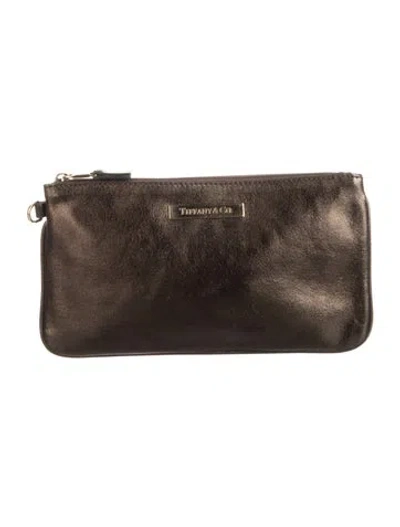 Pre-owned Tiffany & Co Metallic Cosmetics Bag In Brown/metallic